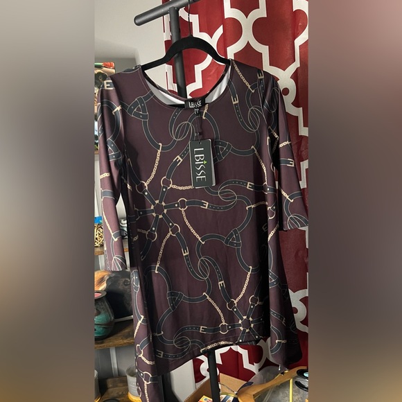 LBisse Chain Print Tunic NWT Size Small - Picture 1 of 6